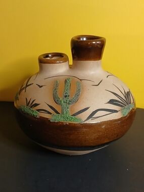 Handcrafted Desert Cactus Ceramic Vase - by Betty Selby